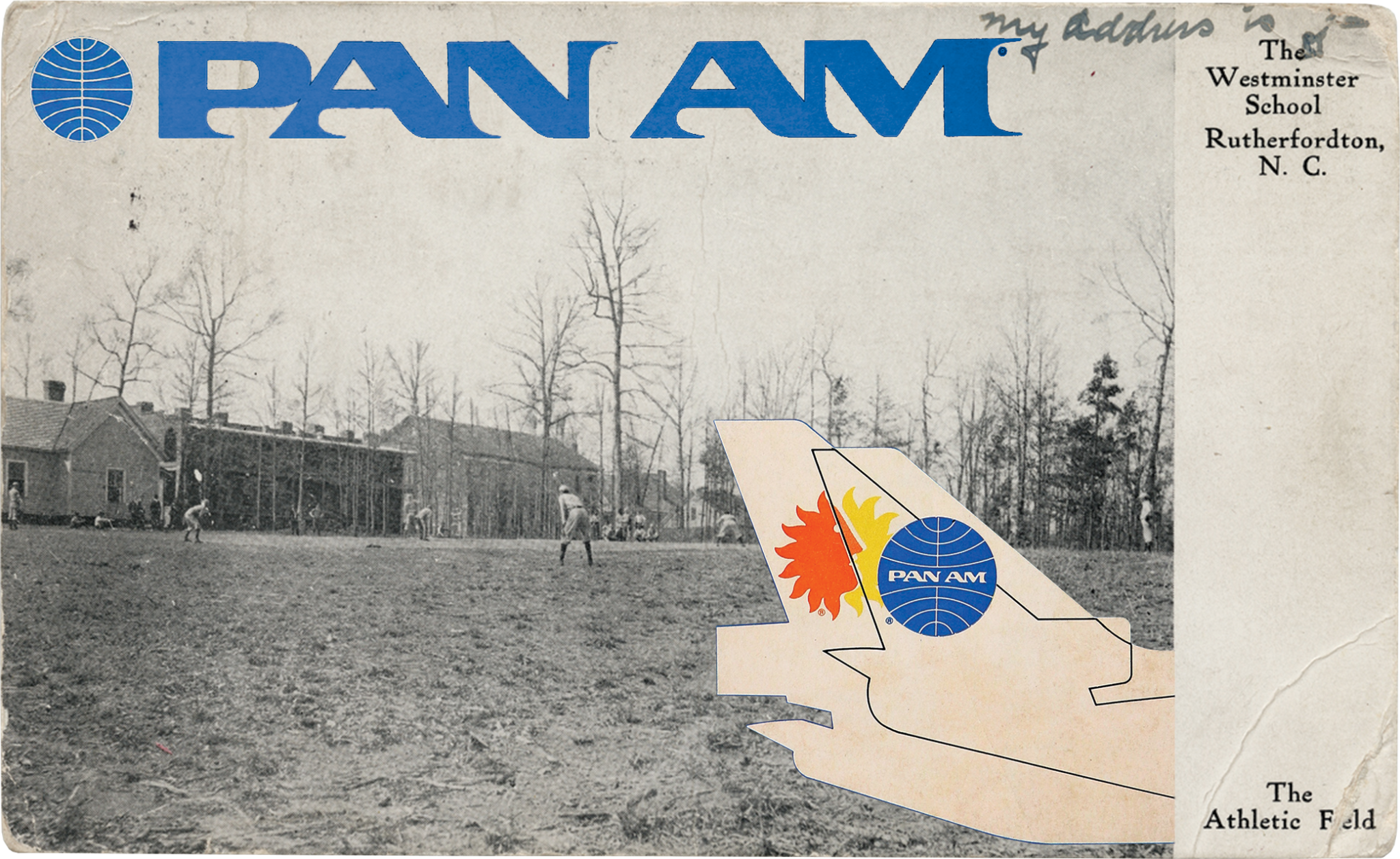 PAN AM (The Athletic Field), digital collage, 2023, Jeremy Gabin.